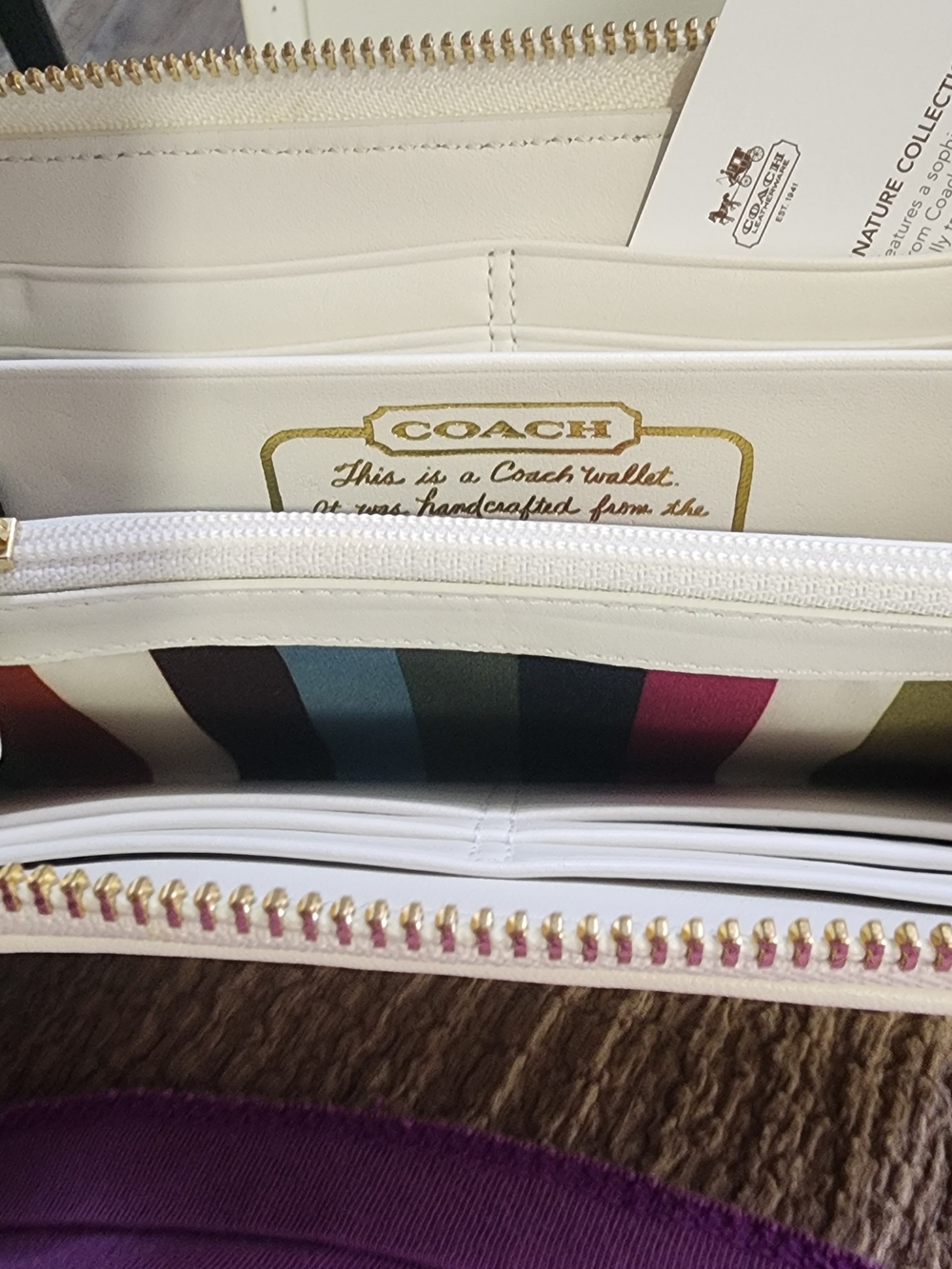 Coach Legacy Signature Canvas Continental Wallet- F40753 - Picture 8 of 13